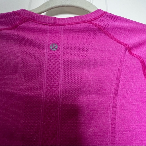 Lululemon Vibrant Pink Run Swiftly Tech Long Sleeve Top Size 6 - Picture 3 of 6